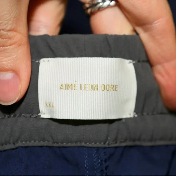 AIME LEON DORE - Blue/Gray Nylon Casual Cargo Pants - Men's XXL, 2XL NEW NWT 🔥